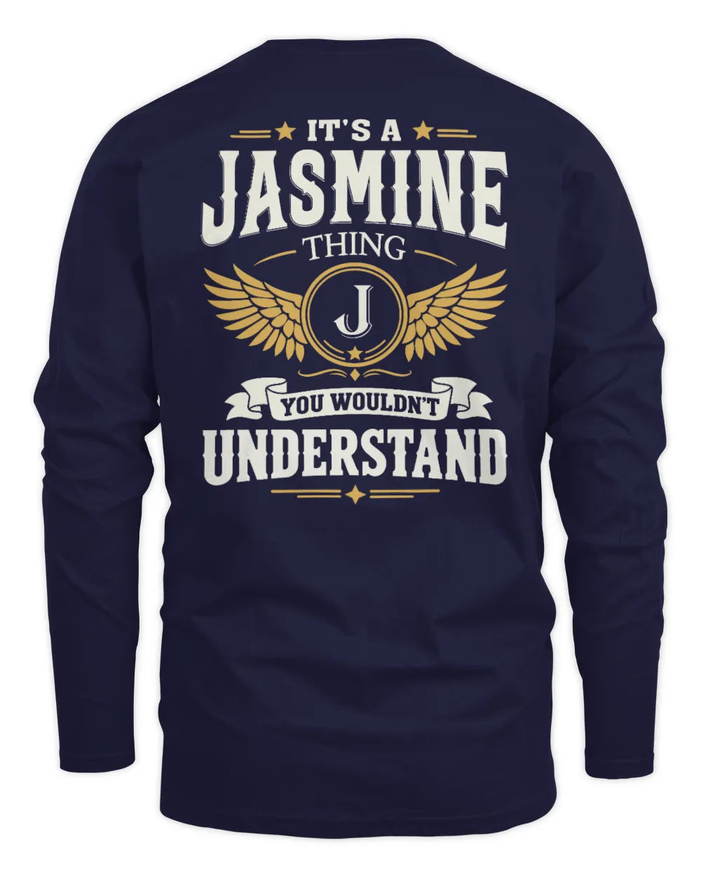 JASMINE KT06-M008 It’s a [NAME] Thing – You Wouldn’t Understand | Personalized Vintage T-Shirt - Men's Long Sleeved T-Shirt - Navy