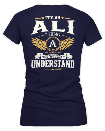 ALI KT06-M008 It’s a [NAME] Thing – You Wouldn’t Understand | Personalized Vintage T-Shirt - Women's V-Neck T-Shirt - Navy