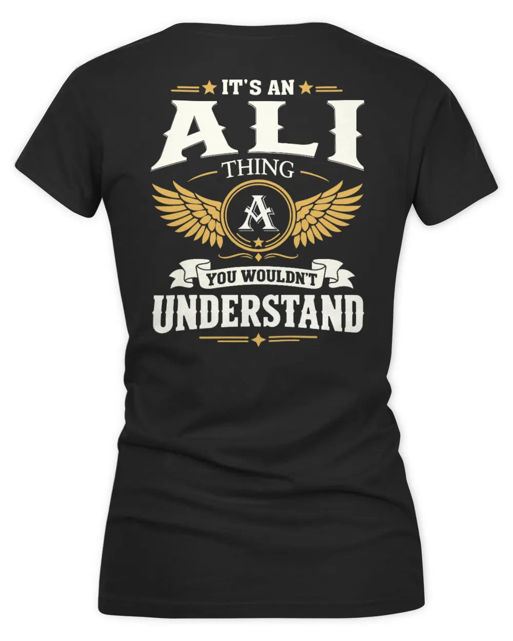 ALI KT06-M008 It’s a [NAME] Thing – You Wouldn’t Understand | Personalized Vintage T-Shirt - Women's V-Neck T-Shirt - Black
