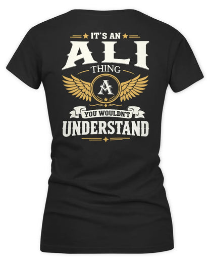 ALI KT06-M008 It’s a [NAME] Thing – You Wouldn’t Understand | Personalized Vintage T-Shirt - Women's V-Neck T-Shirt - Black