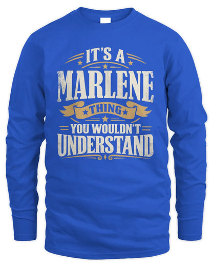 MARLENE P08 TH51 - Personalized “It’s a/an [NAME] Thing – You Wouldn’t Understand” Shirt - Men's Long Sleeved T-Shirt - Royal