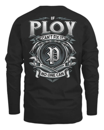 PLOY AP81-K4-626 - Personalized Ahmed Quote Apparel “If Ahmed Can't Fix It, No One Can” - Men's Long Sleeved T-Shirt - Black