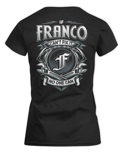 FRANCO AP81-K4-626 - Personalized Ahmed Quote Apparel “If Ahmed Can't Fix It, No One Can” - Women's Standard T-Shirt - Black