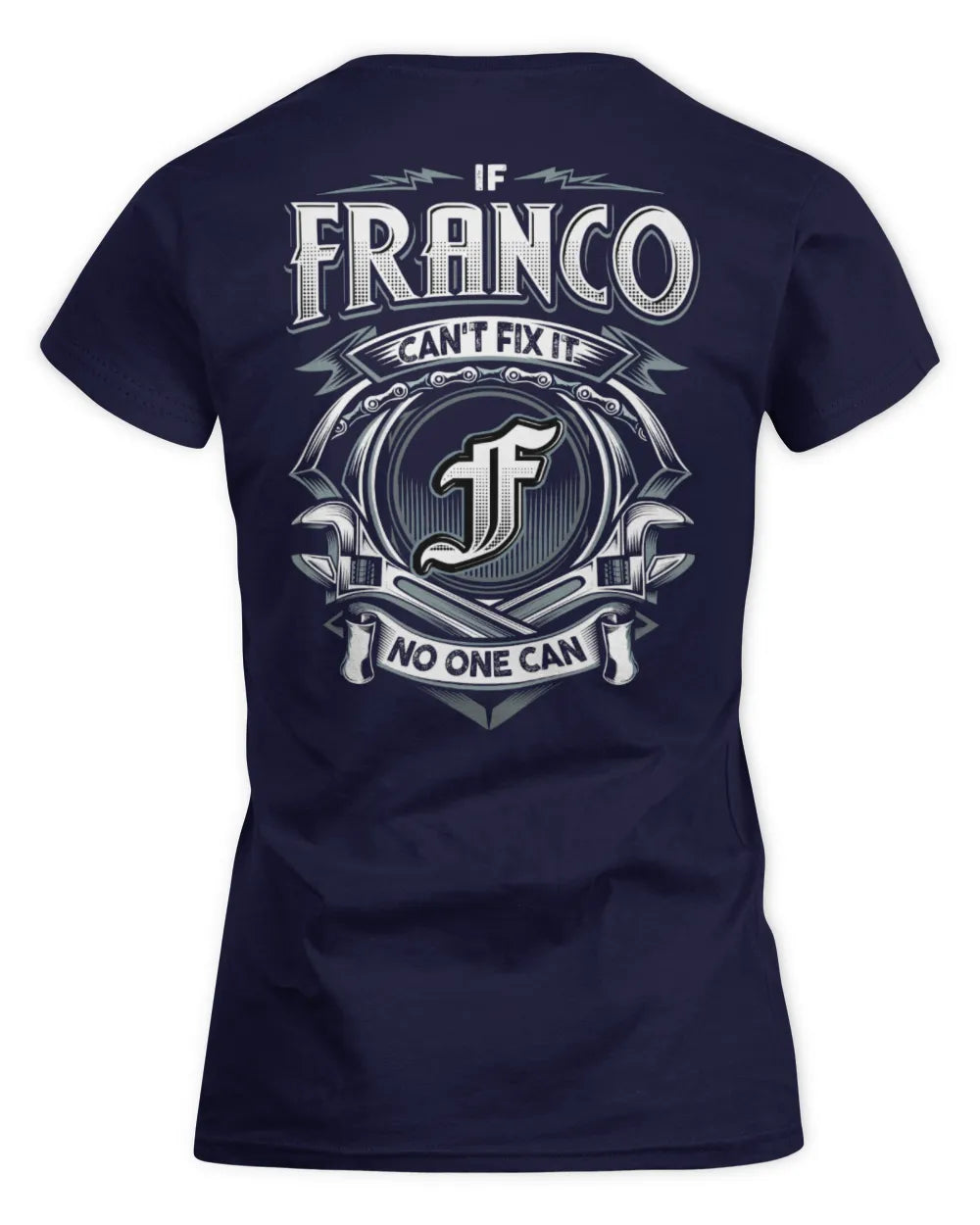 FRANCO AP81-K4-626 - Personalized Ahmed Quote Apparel “If Ahmed Can't Fix It, No One Can” - Women's Standard T-Shirt - Navy