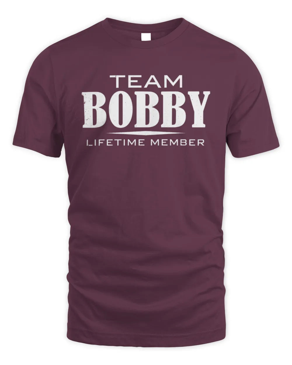 BOBBY BL62-K4-128 - Personalized “Team NAME Lifetime Member” - Unisex Standard T-Shirt - Maroon
