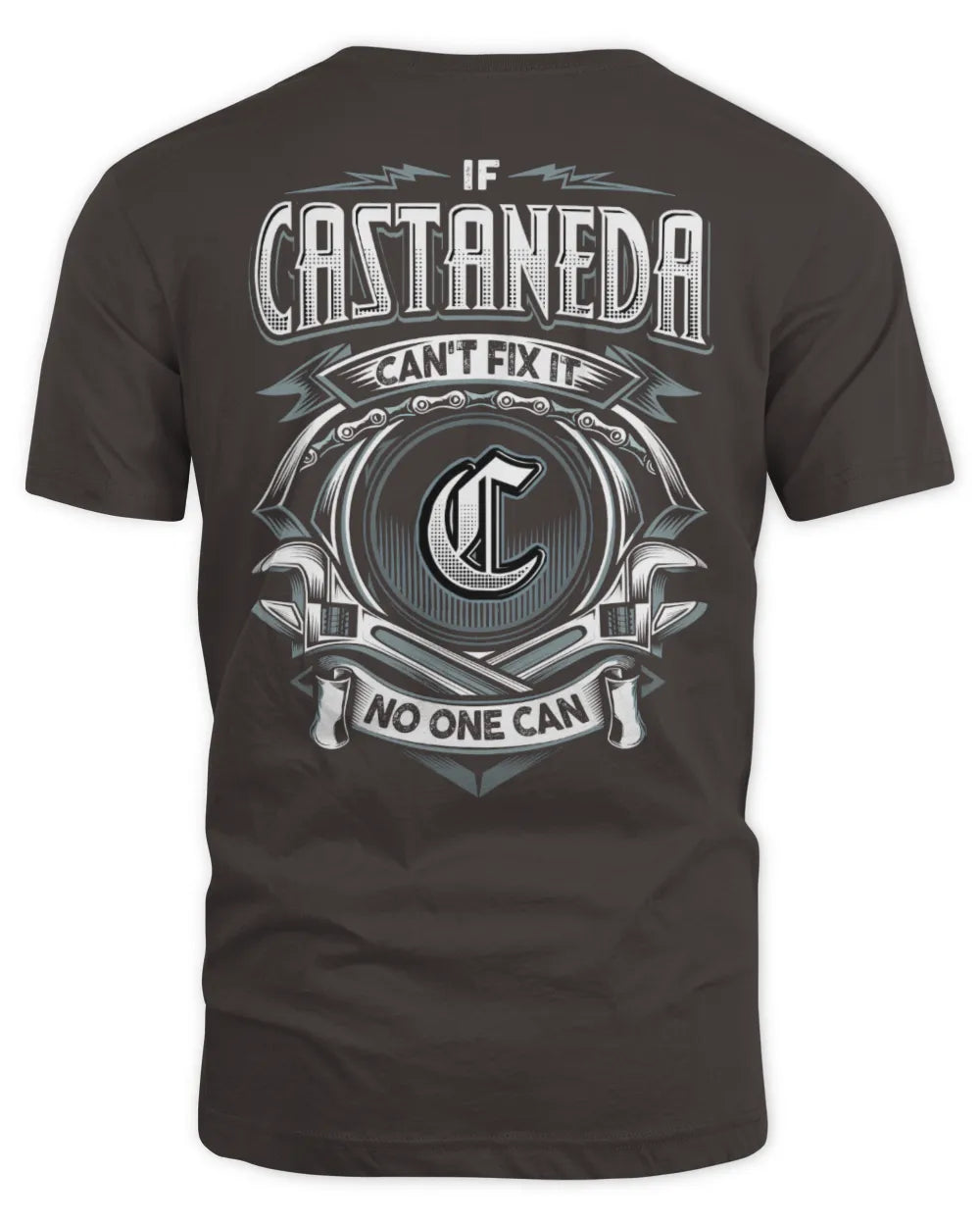 CASTANEDA AP81-K4-626 - Personalized Ahmed Quote Apparel “If Ahmed Can't Fix It, No One Can” - Unisex Standard T-Shirt - Dark Chocolate