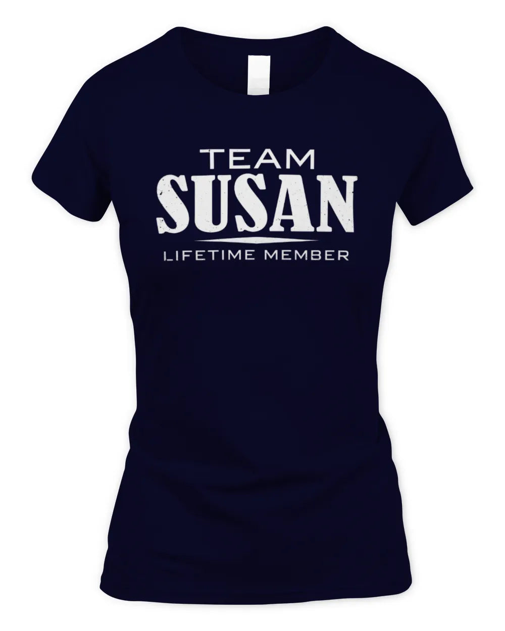 SUSAN BL62-K4-128 - Personalized “Team NAME Lifetime Member” - Women's Standard T-Shirt - Navy
