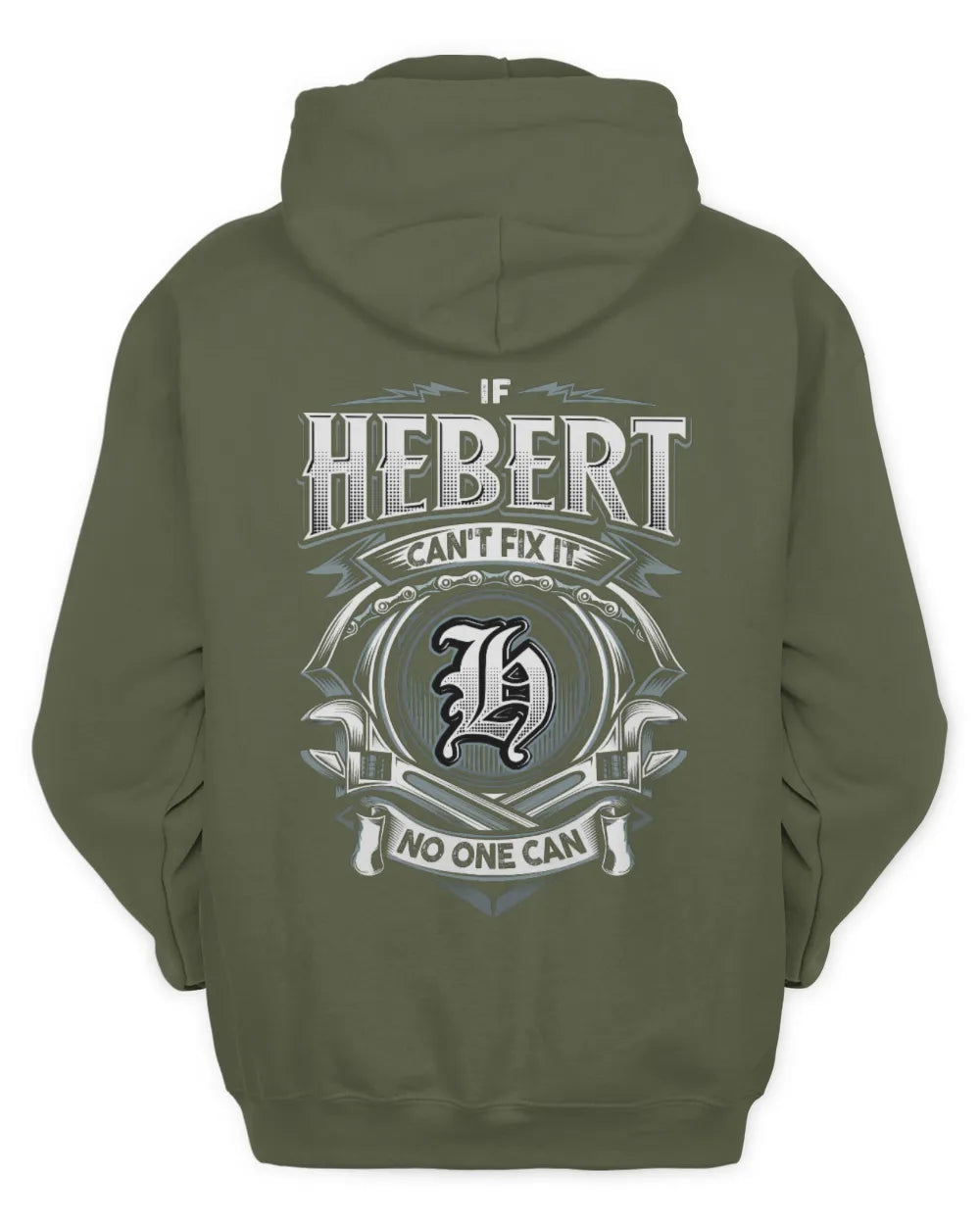 HEBERT AP81-K4-626 - Personalized Ahmed Quote Apparel “If Ahmed Can't Fix It, No One Can” - Unisex Hoodie - Military Green