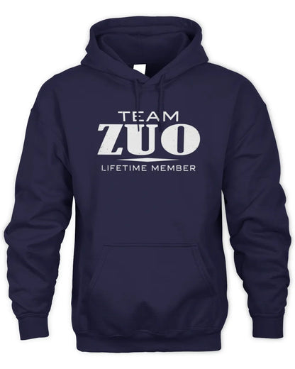 ZUO BL62-K4-128 - Personalized “Team NAME Lifetime Member” - Unisex Hoodie - Navy