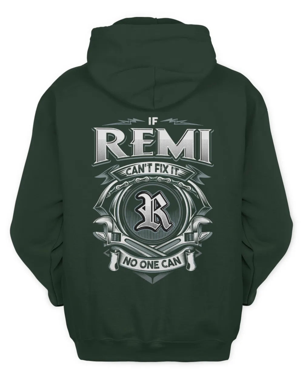 REMI AP81-K4-626 - Personalized Ahmed Quote Apparel “If Ahmed Can't Fix It, No One Can” - Unisex Hoodie - Forest Green
