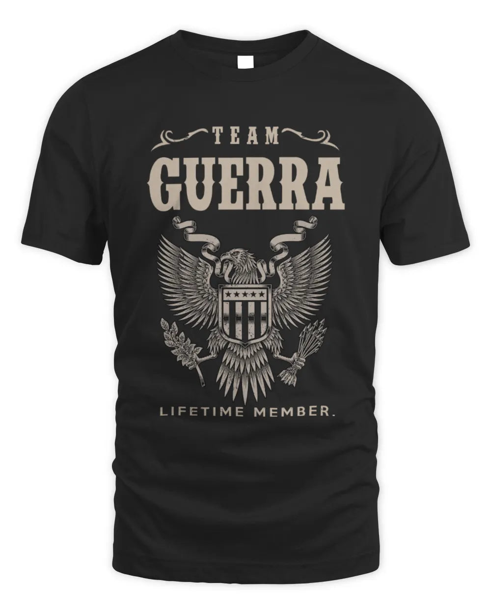 GUERRA TP06-K82 – Personalized Classic Style Apparel “Team NAME Lifetime Member” - Unisex Standard T-Shirt - Black