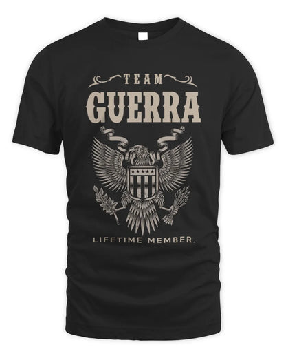GUERRA TP06-K82 – Personalized Classic Style Apparel “Team NAME Lifetime Member” - Unisex Standard T-Shirt - Black