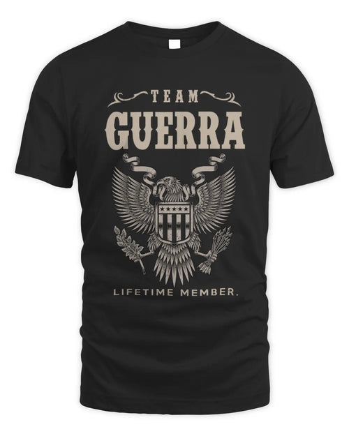 GUERRA TP06-K82 – Personalized Classic Style Apparel “Team NAME Lifetime Member” - Unisex Standard T-Shirt - Black