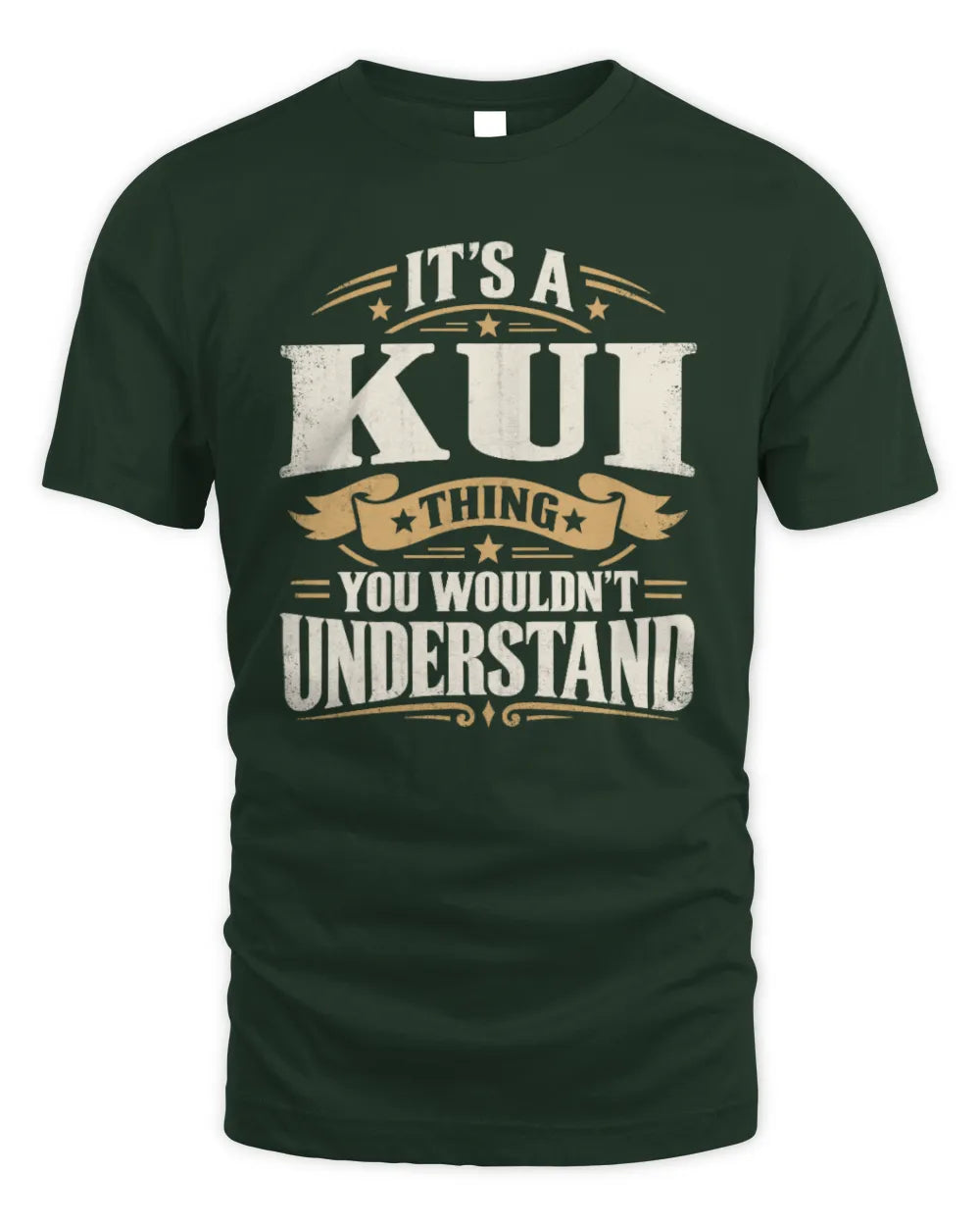 KUI P08 TH51 - Personalized “It’s a/an [NAME] Thing – You Wouldn’t Understand” Shirt - Unisex Standard T-Shirt - Forest Green