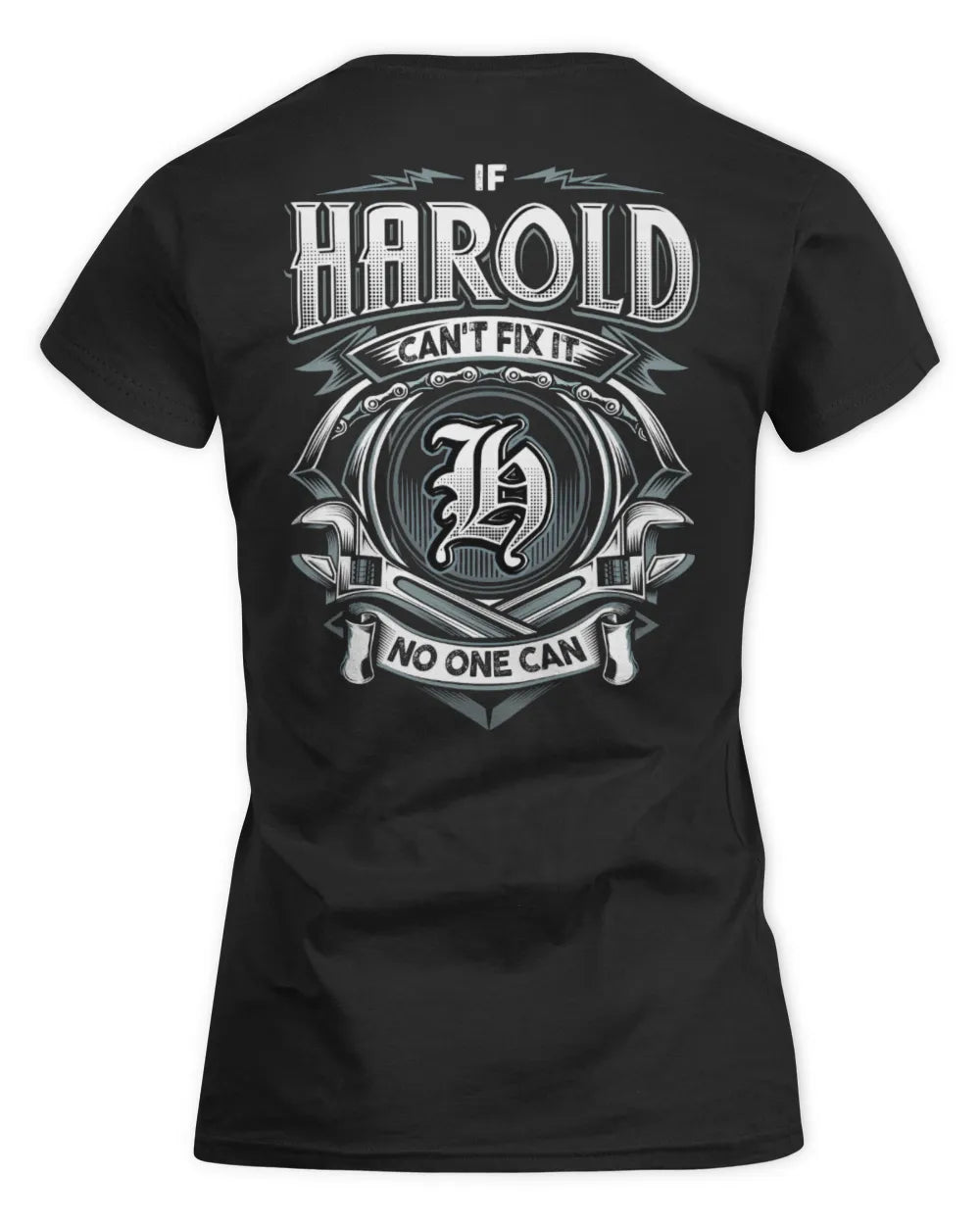 HAROLD AP81-K4-626 - Personalized Ahmed Quote Apparel “If Ahmed Can't Fix It, No One Can” - Women's Standard T-Shirt - Black