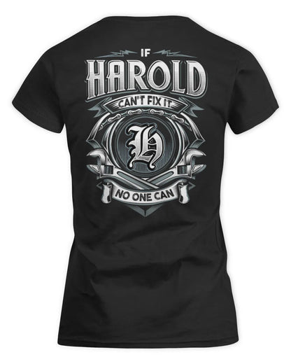 HAROLD AP81-K4-626 - Personalized Ahmed Quote Apparel “If Ahmed Can't Fix It, No One Can” - Women's Standard T-Shirt - Black