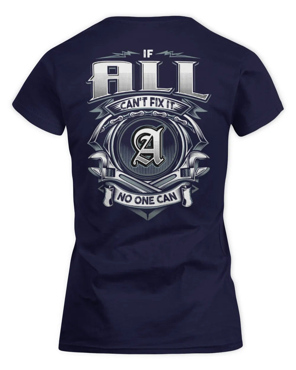 ALL AP81-K4-626 - Personalized Ahmed Quote Apparel “If Ahmed Can't Fix It, No One Can” - Women's Standard T-Shirt - Navy