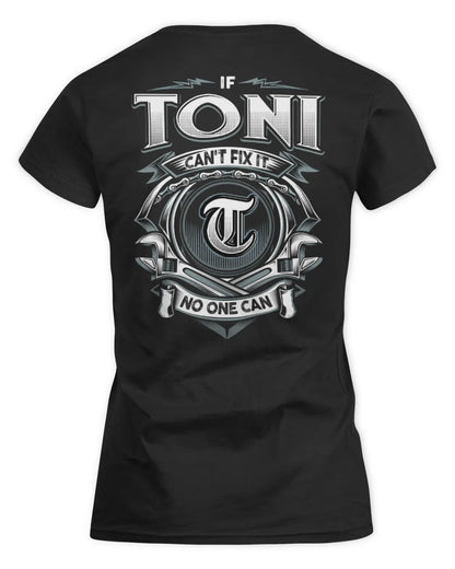 TONI AP81-K4-626 - Personalized Ahmed Quote Apparel “If Ahmed Can't Fix It, No One Can” - Women's Standard T-Shirt - Black