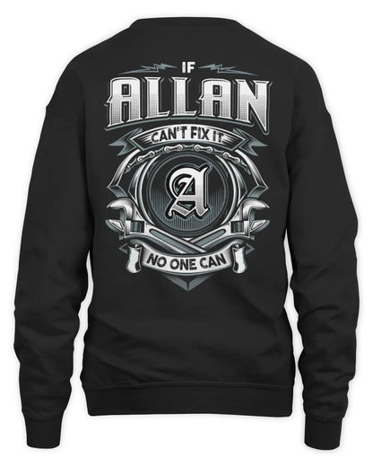 ALLAN AP81-K4-626 - Personalized Ahmed Quote Apparel “If Ahmed Can't Fix It, No One Can” - Unisex Sweatshirt - Black