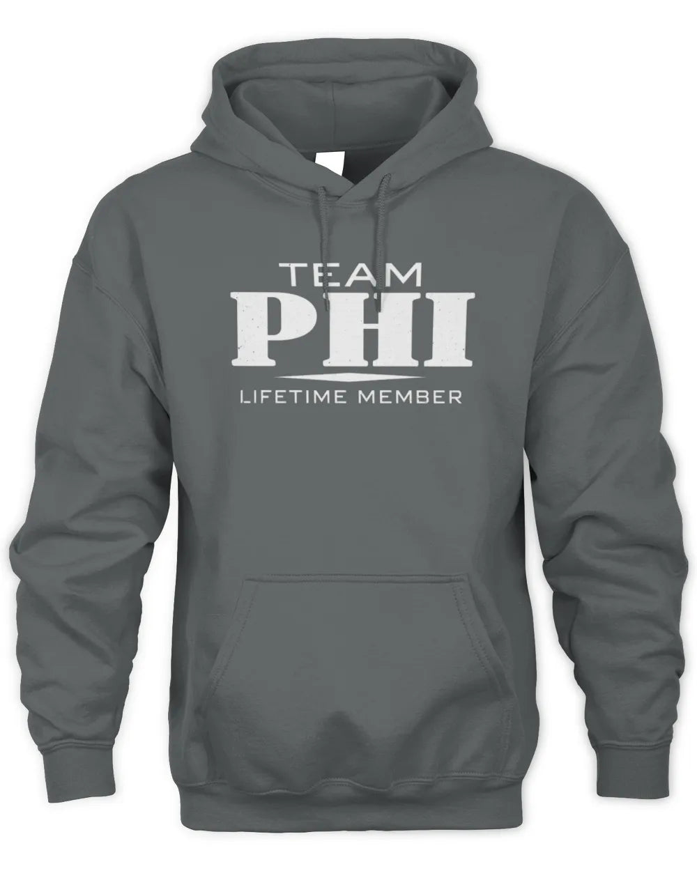 PHI BL62-K4-128 - Personalized “Team NAME Lifetime Member” - Unisex Hoodie - Charcoal