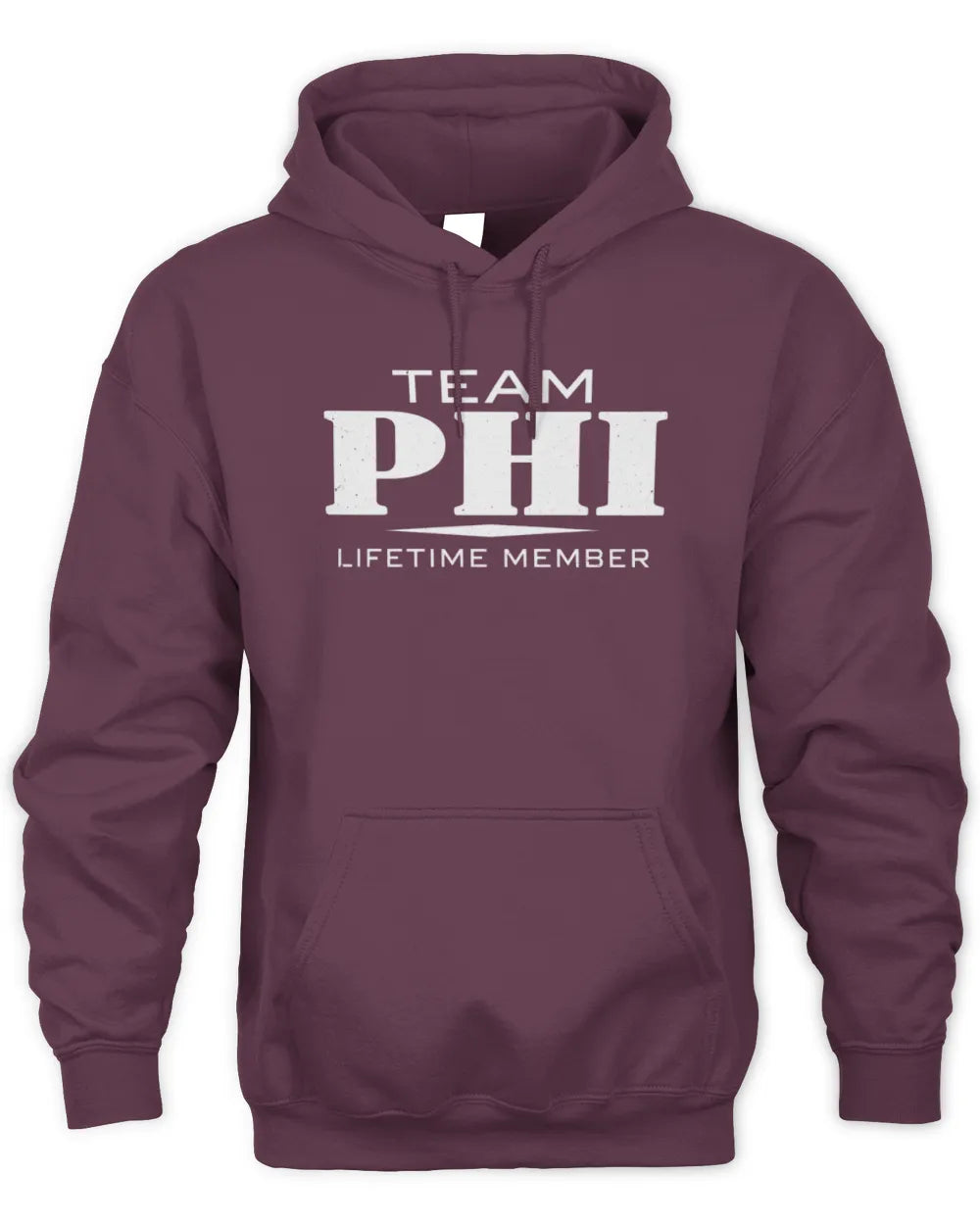 PHI BL62-K4-128 - Personalized “Team NAME Lifetime Member” - Unisex Hoodie - Maroon