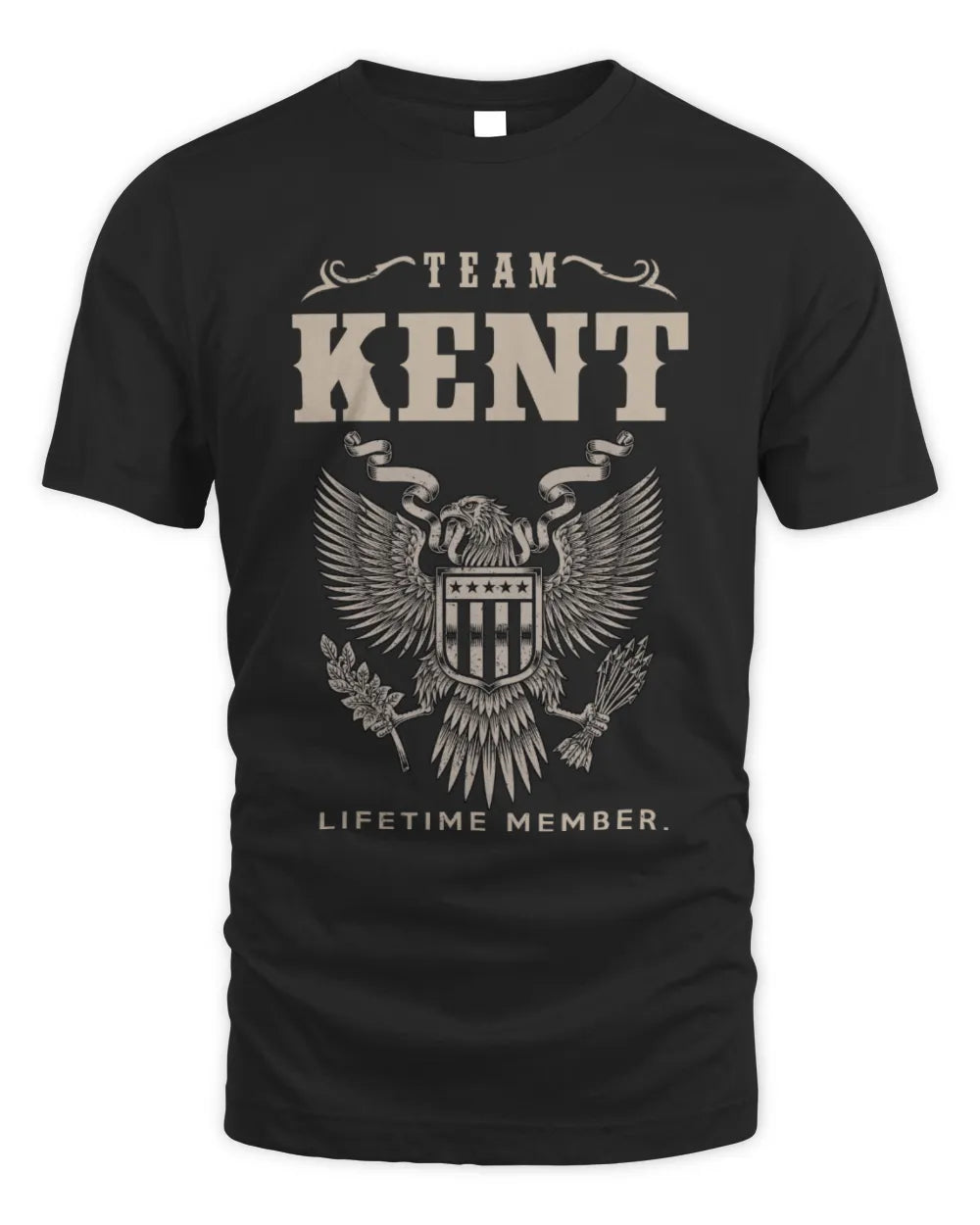 KENT TP06-K82 – Personalized Classic Style Apparel “Team NAME Lifetime Member” - Unisex Standard T-Shirt - Black