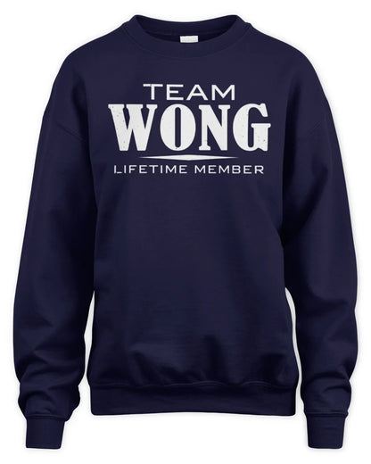 WONG BL62-K4-128 - Personalized “Team NAME Lifetime Member” - Unisex Sweatshirt - Navy
