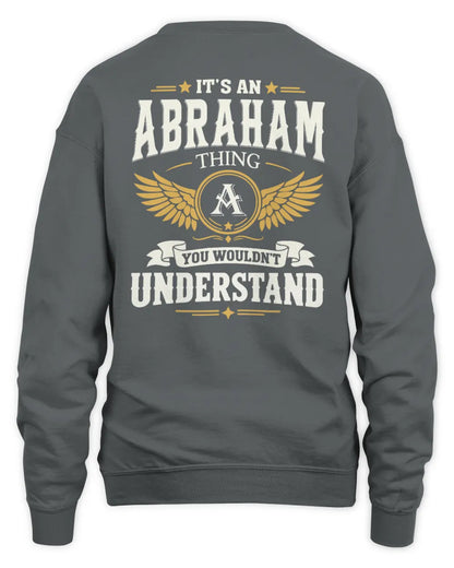 ABRAHAM KT06-M008 It’s a [NAME] Thing – You Wouldn’t Understand | Personalized Vintage T-Shirt - Unisex Sweatshirt - Charcoal