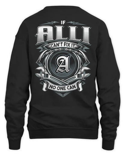 ALLI AP81-K4-626 - Personalized Ahmed Quote Apparel “If Ahmed Can't Fix It, No One Can” - Unisex Sweatshirt - Black