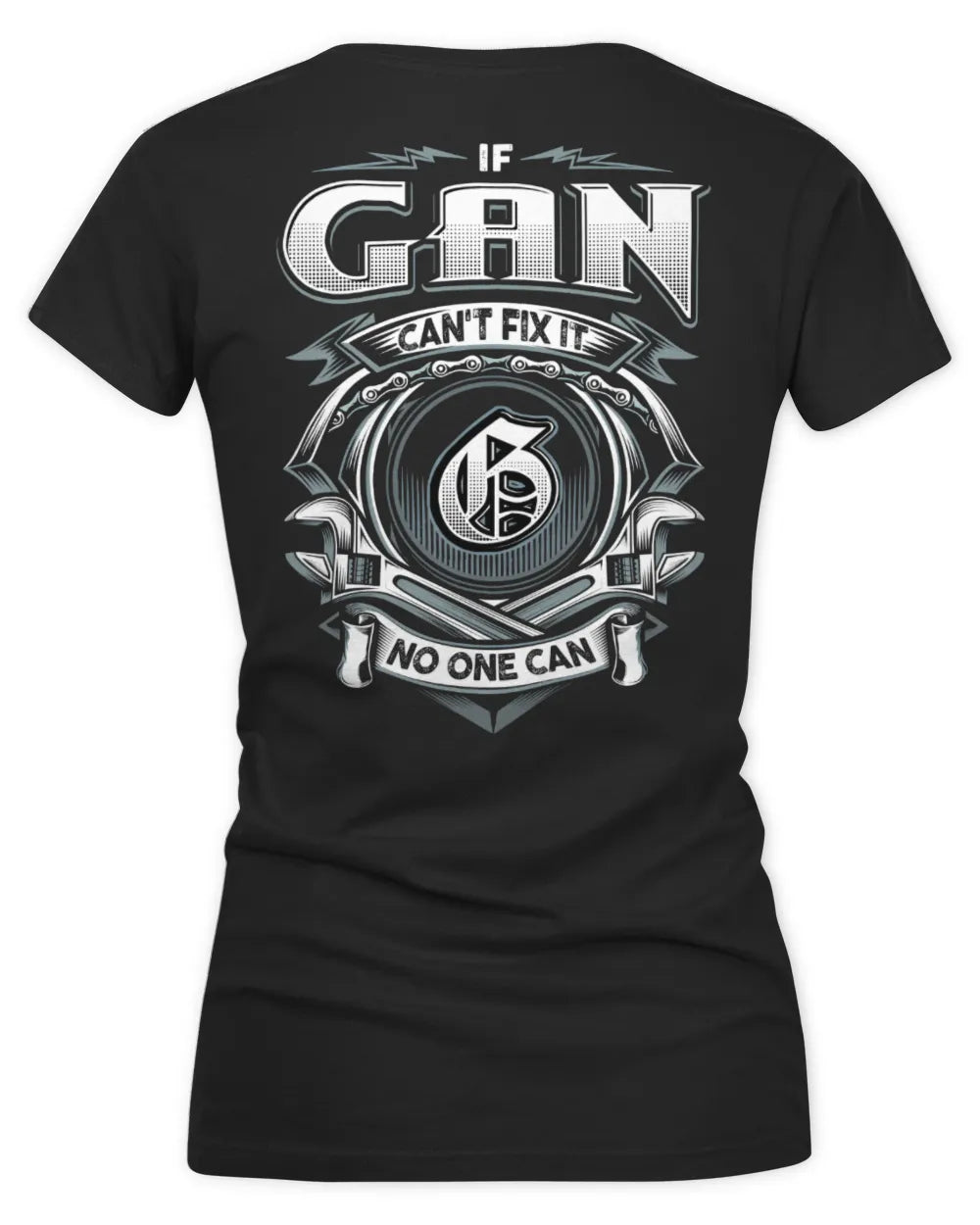 GAN AP81-K4-626 - Personalized Ahmed Quote Apparel “If Ahmed Can't Fix It, No One Can” - Women's V-Neck T-Shirt - Black