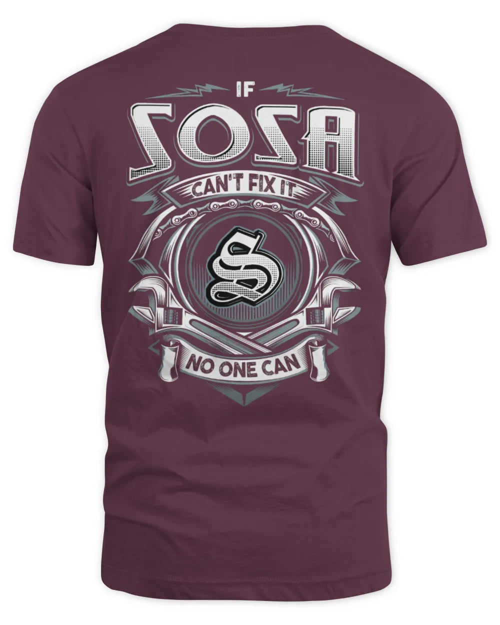 SOSA AP81-K4-626 - Personalized Ahmed Quote Apparel “If Ahmed Can't Fix It, No One Can” - Unisex Standard T-Shirt - Maroon