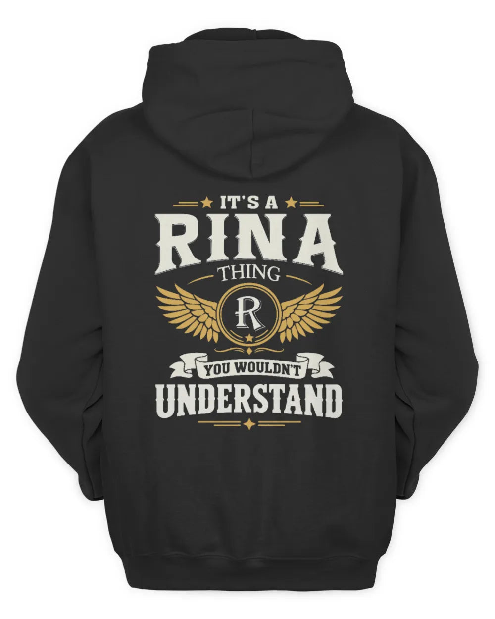 RINA KT06-M008 It’s a [NAME] Thing – You Wouldn’t Understand | Personalized Vintage T-Shirt - Unisex Hoodie - Black
