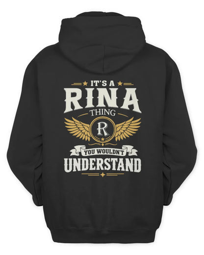 RINA KT06-M008 It’s a [NAME] Thing – You Wouldn’t Understand | Personalized Vintage T-Shirt - Unisex Hoodie - Black