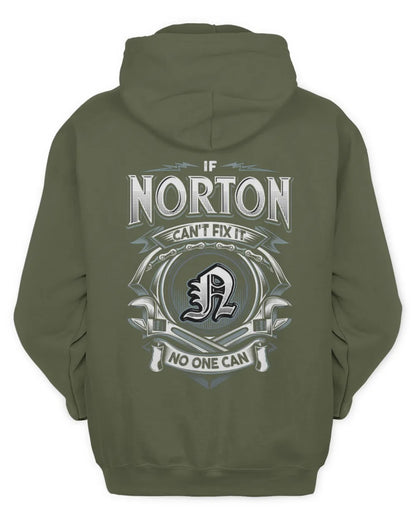 NORTON AP81-K4-626 - Personalized Ahmed Quote Apparel “If Ahmed Can't Fix It, No One Can” - Unisex Hoodie - Military Green