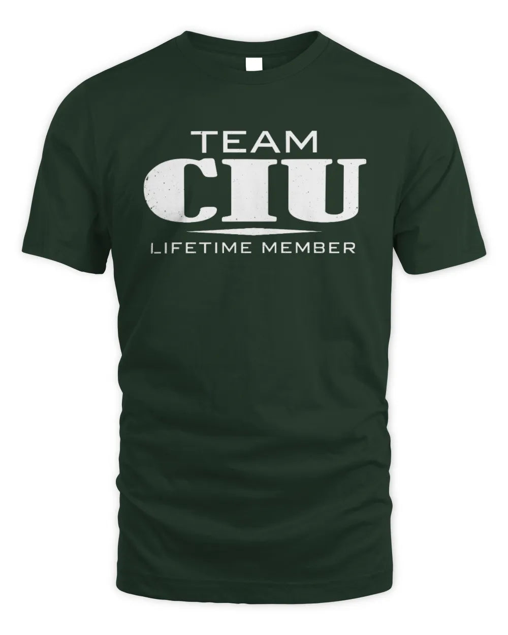 CIU BL62-K4-128 - Personalized “Team NAME Lifetime Member” - Unisex Standard T-Shirt - Forest Green