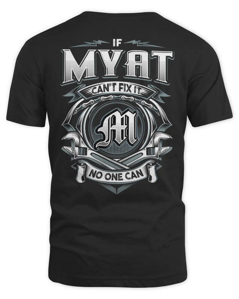 MYAT AP81-K4-626 - Personalized Ahmed Quote Apparel “If Ahmed Can't Fix It, No One Can” - Unisex Standard T-Shirt - Black