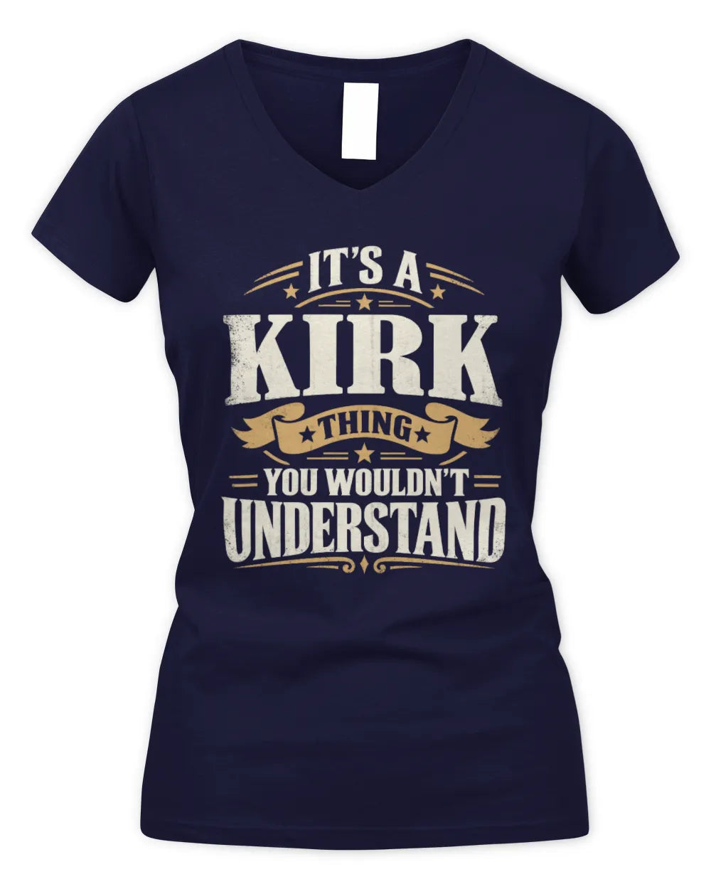 KIRK P08 TH51 - Personalized “It’s a/an [NAME] Thing – You Wouldn’t Understand” Shirt - Women's V-Neck T-Shirt - Navy