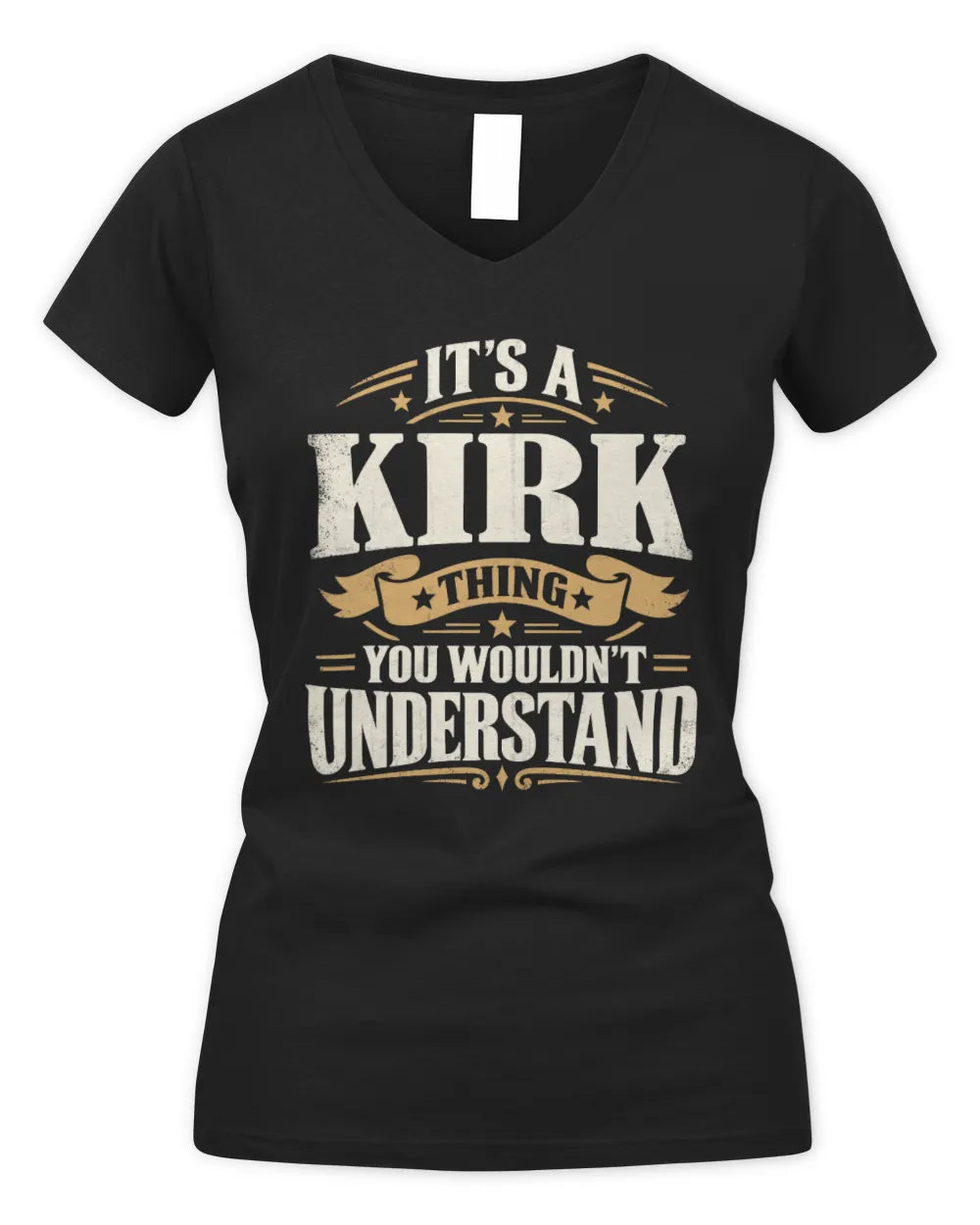 KIRK P08 TH51 - Personalized “It’s a/an [NAME] Thing – You Wouldn’t Understand” Shirt - Women's V-Neck T-Shirt - Black
