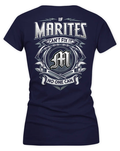 MARITES AP81-K4-626 - Personalized Ahmed Quote Apparel “If Ahmed Can't Fix It, No One Can” - Women's V-Neck T-Shirt - Navy