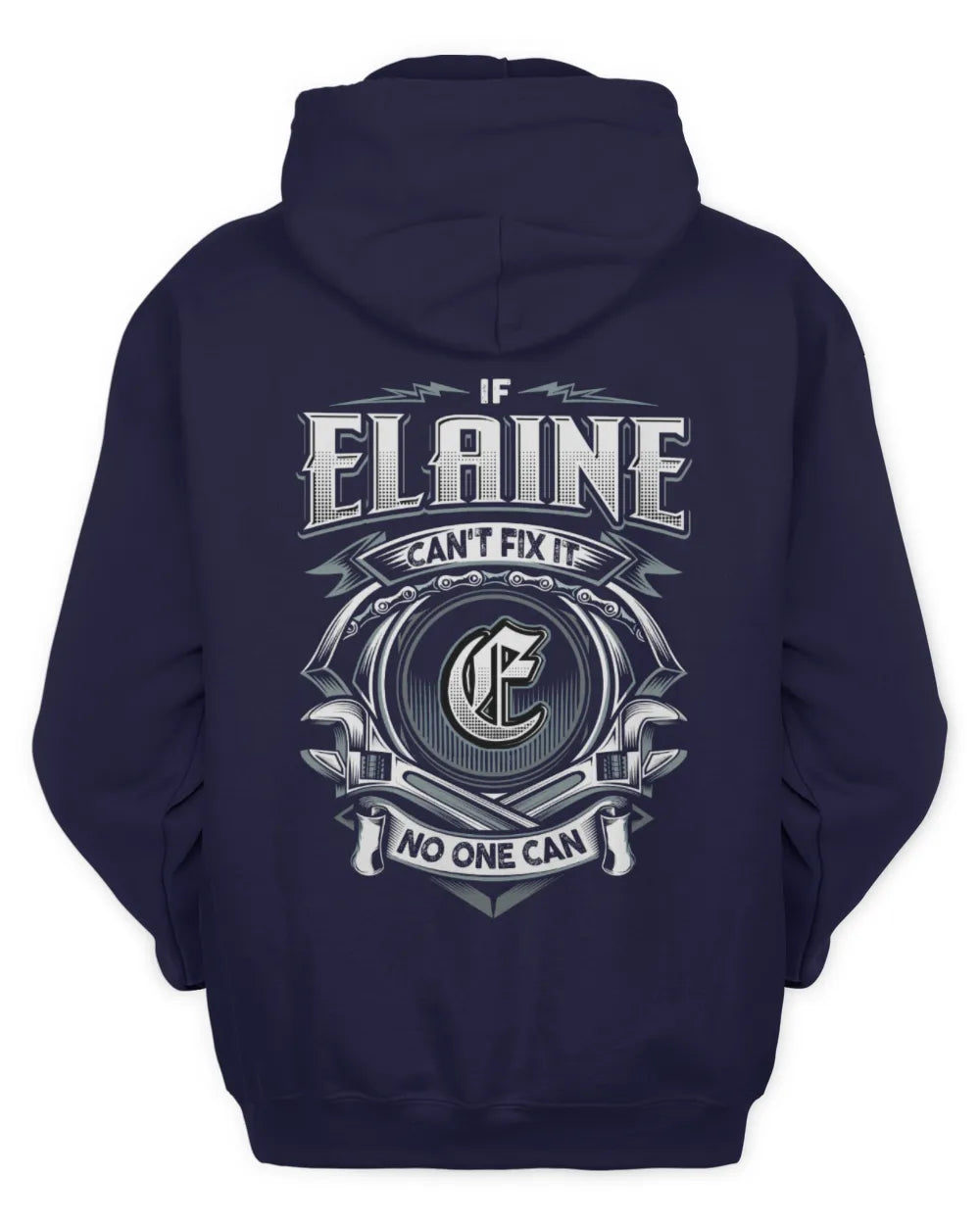 ELAINE AP81-K4-626 - Personalized Ahmed Quote Apparel “If Ahmed Can't Fix It, No One Can” - Unisex Hoodie - Navy