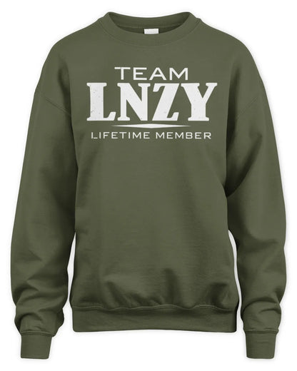 LNZY BL62-K4-128 - Personalized “Team NAME Lifetime Member” - Unisex Sweatshirt - Military Green