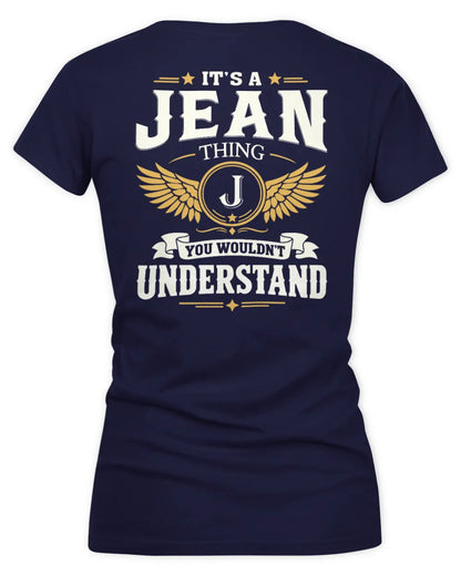 JEAN KT06-M008 It’s a [NAME] Thing – You Wouldn’t Understand | Personalized Vintage T-Shirt - Women's V-Neck T-Shirt - Navy