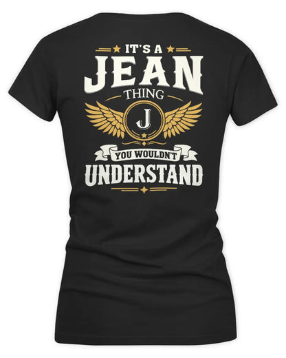 JEAN KT06-M008 It’s a [NAME] Thing – You Wouldn’t Understand | Personalized Vintage T-Shirt - Women's V-Neck T-Shirt - Black