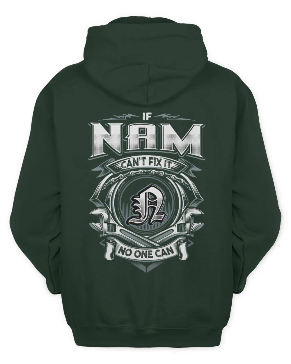 NAM AP81-K4-626 - Personalized Ahmed Quote Apparel “If Ahmed Can't Fix It, No One Can” - Unisex Hoodie - Forest Green