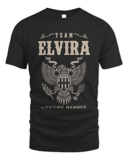 ELVIRA TP06-K82 – Personalized Classic Style Apparel “Team NAME Lifetime Member” - Unisex Standard T-Shirt - Black
