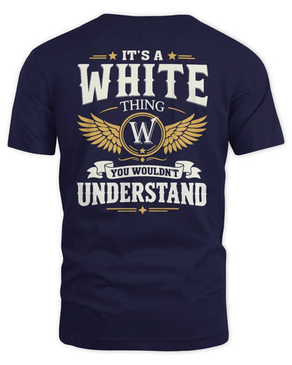 WHITE KT06-M008 It’s a [NAME] Thing – You Wouldn’t Understand | Personalized Vintage T-Shirt - Unisex Standard T-Shirt - Navy