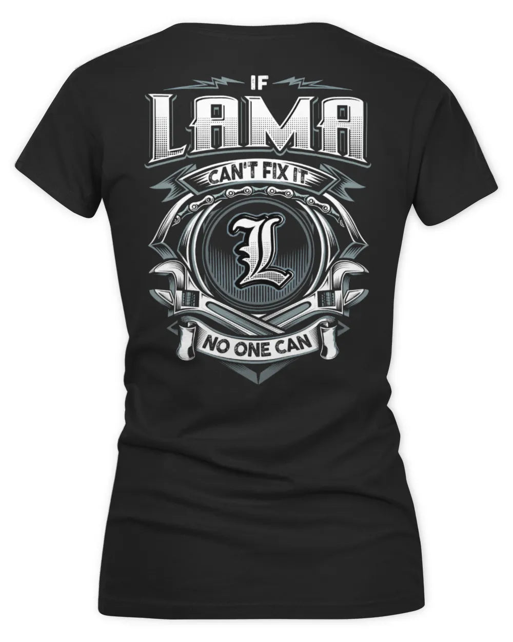 LAMA AP81-K4-626 - Personalized Ahmed Quote Apparel “If Ahmed Can't Fix It, No One Can” - Women's V-Neck T-Shirt - Black