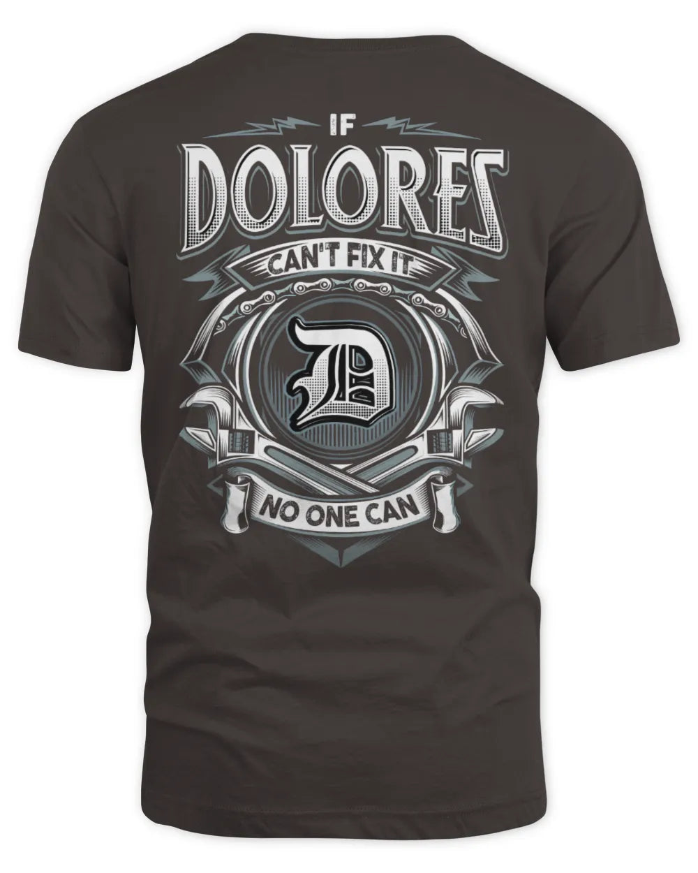 DOLORES AP81-K4-626 - Personalized Ahmed Quote Apparel “If Ahmed Can't Fix It, No One Can” - Unisex Standard T-Shirt - Dark Chocolate
