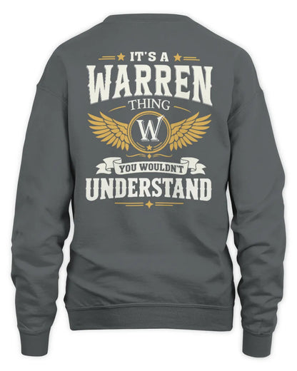 WARREN KT06-M008 It’s a [NAME] Thing – You Wouldn’t Understand | Personalized Vintage T-Shirt - Unisex Sweatshirt - Charcoal
