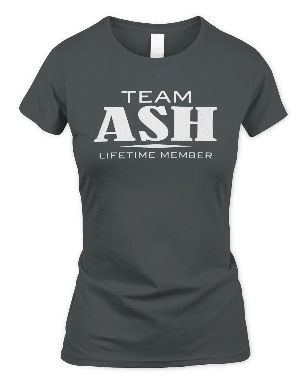 ASH BL62-K4-128 - Personalized “Team NAME Lifetime Member” - Women's Standard T-Shirt - Charcoal
